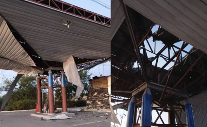UKRNAFTA gas station damaged in the Dnipropetrovsk region: russian forces strike twice with FPV drones.