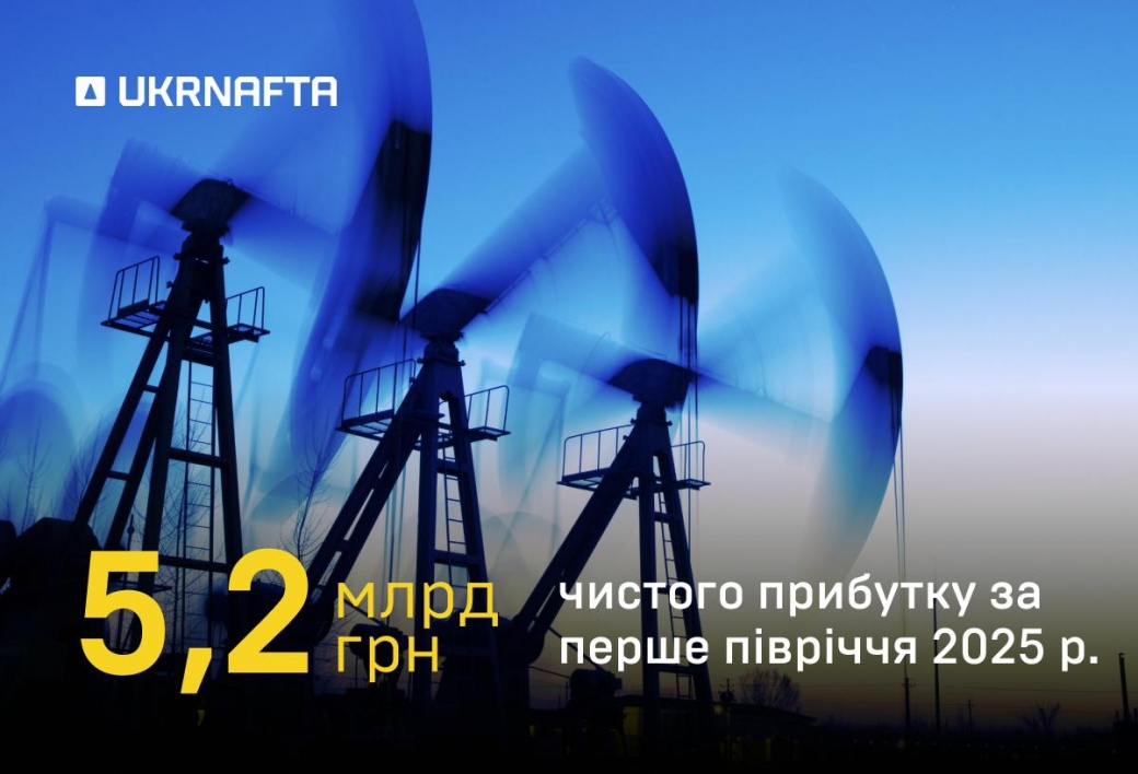 Ukrnafta received a net profit of UAH 5.2 billion in the first half of 2025
